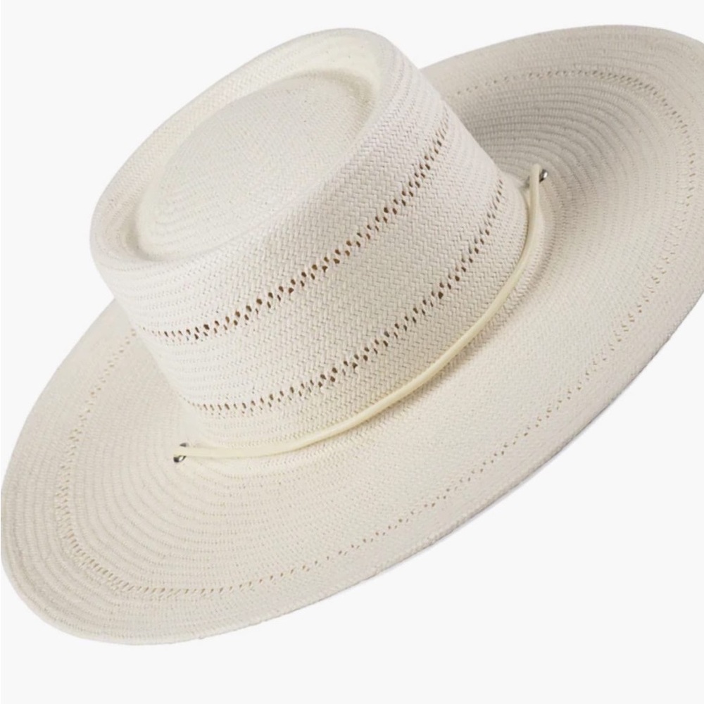 Jacinto Off White Straw Hat with Chin Strap